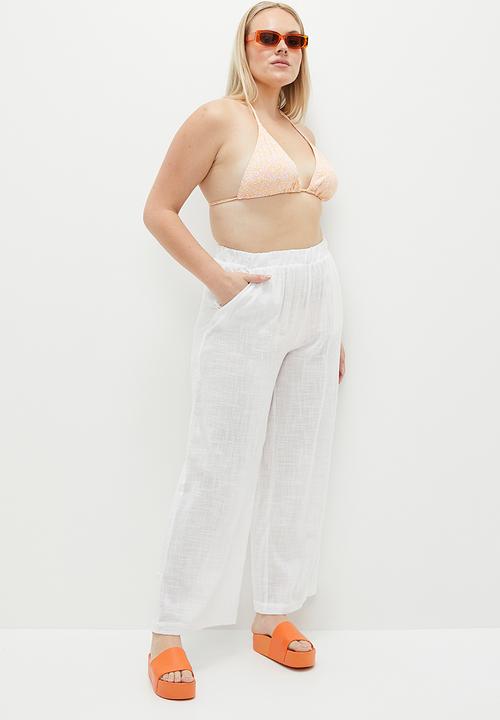 Cotton On - Plus Relaxed Beach Pant - White