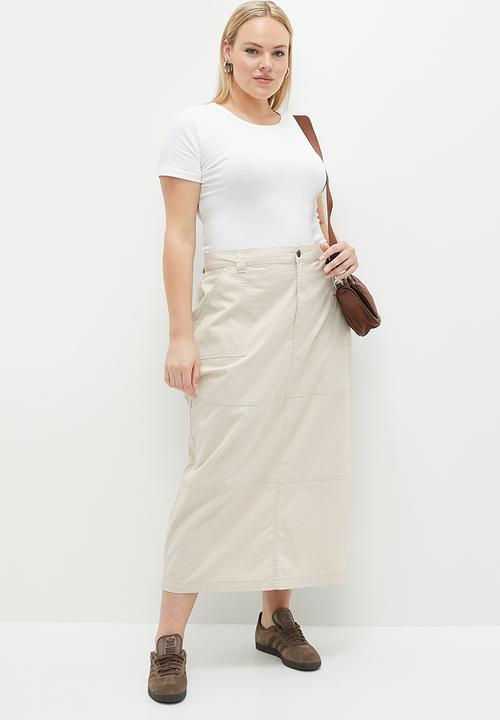 Cotton On - Plus kai maxi skirt - stone
