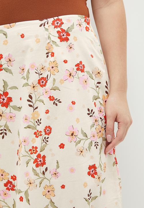 Cotton On - Plus Ellie Maxi Skirt - Dharma Floral Procelain