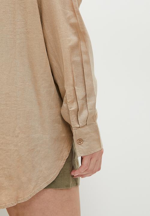 Cotton On - Plus Haven Long Sleeve Shirt - Mid Taupe