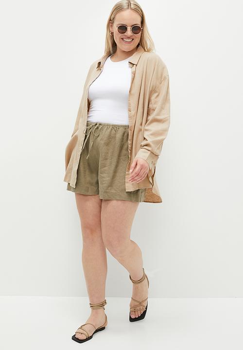 Cotton On - Plus Haven Long Sleeve Shirt - Mid Taupe