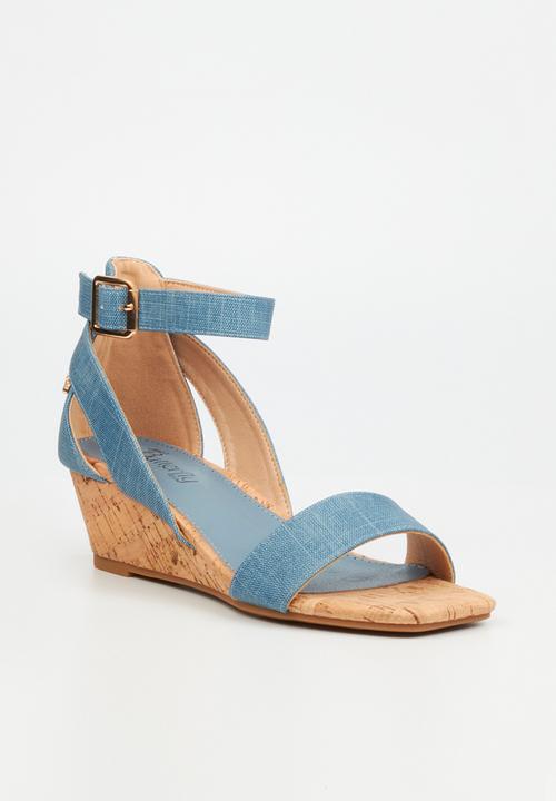 Butterfly Feet - Desi1 wedge sandal - blue