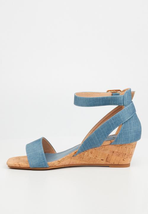 Butterfly Feet - Desi1 wedge sandal - blue