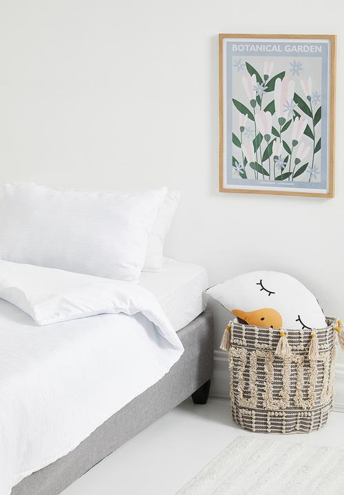 Sixth Floor - Soft crinkle duvet cover set - white