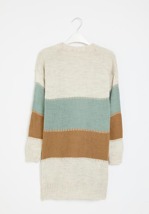HAILYS - Cardigan - beige marl stripe