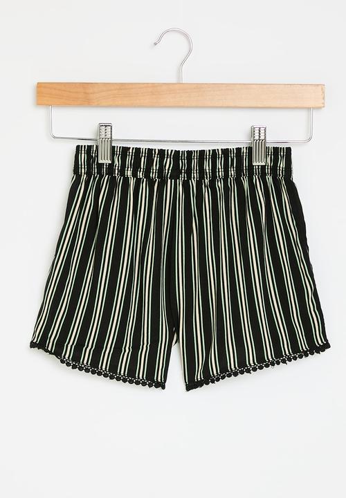 HAILYS - Shorts - black stripe
