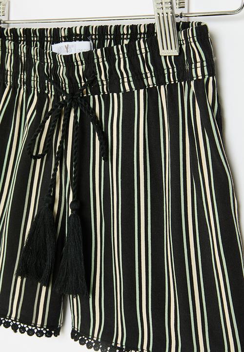 HAILYS - Shorts - black stripe