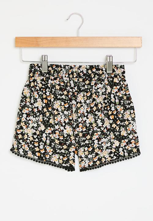 HAILYS - Shorts - black flower