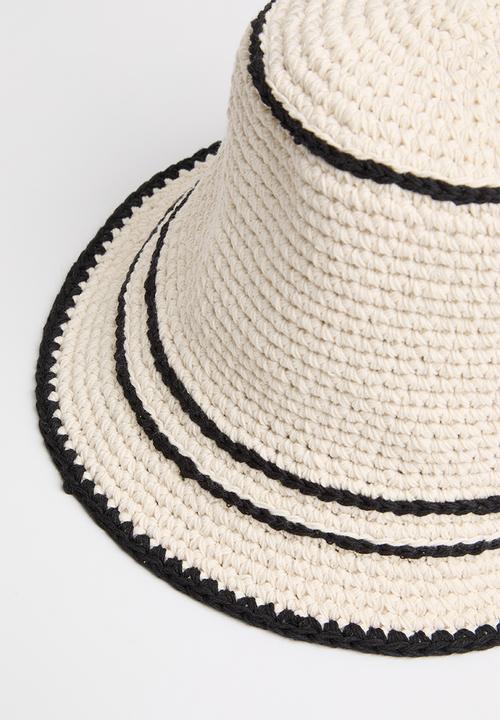 Superbalist - Woven bucket hat - natural/black