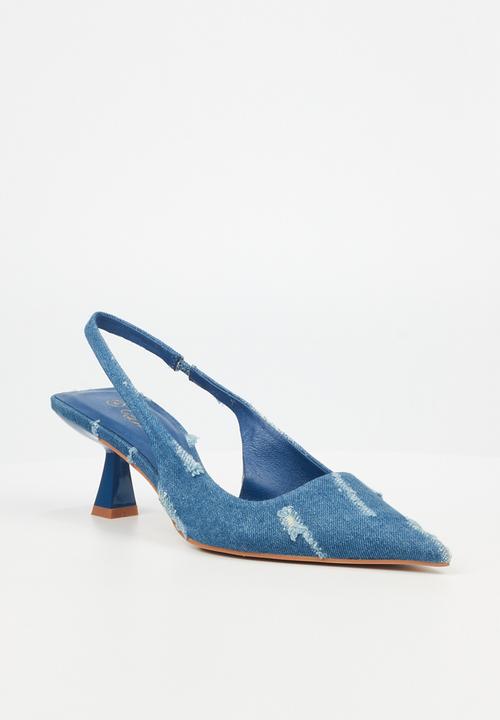 Miss Black - Luelle slingback court - blue