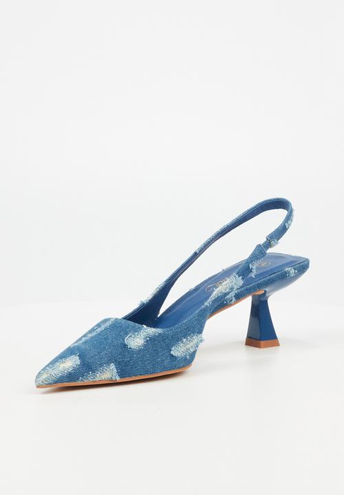 Miss Black - Luelle slingback court - blue