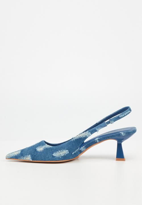 Miss Black - Luelle slingback court - blue