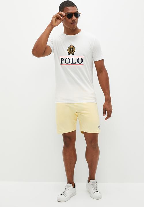 POLO - Mens short sleeve equestrian tee - white 