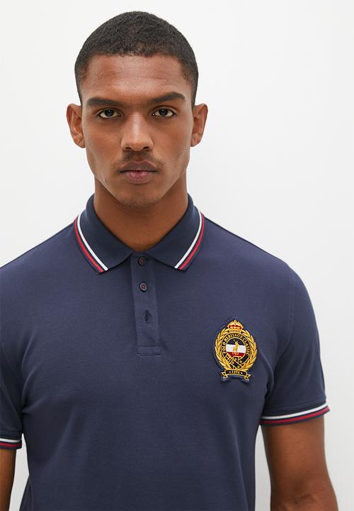 POLO - Men crest short sleeve golfer - navy