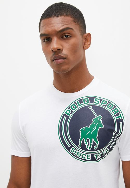 POLO - Men sport short sleeve logo tee - white 