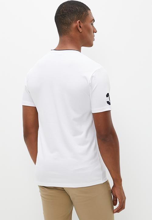 POLO - Mens short sleeve equestrian tee - white 