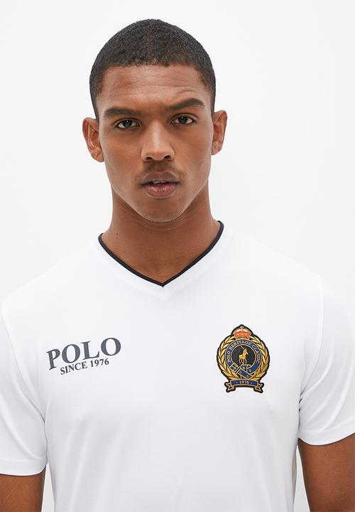 POLO - Mens short sleeve equestrian tee - white 