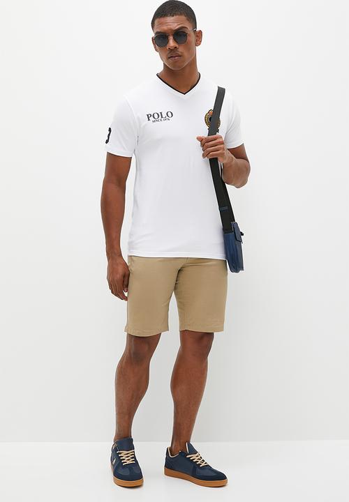 POLO - Mens short sleeve equestrian tee - white 