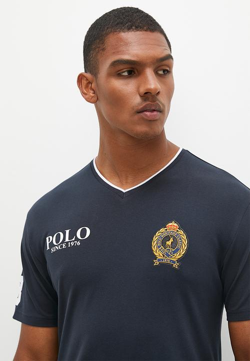 POLO - Mens short sleeve eqestrian tee - navy
