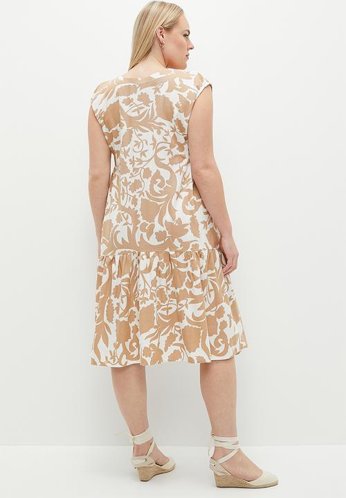AMANDA LAIRD CHERRY - Plus Nosisi - Camel/White Floral