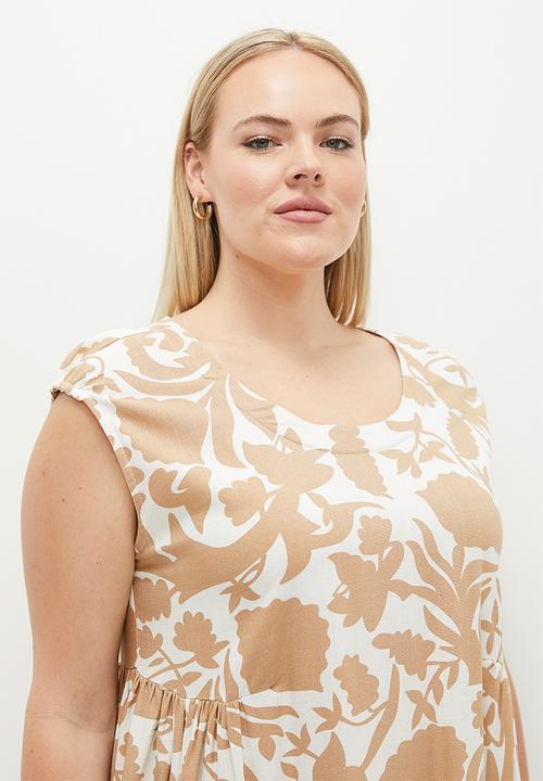 AMANDA LAIRD CHERRY - Plus Nosisi - Camel/White Floral