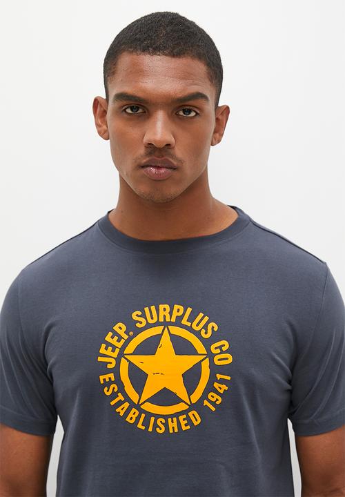 JEEP - Star icon print tee - navy jeep 