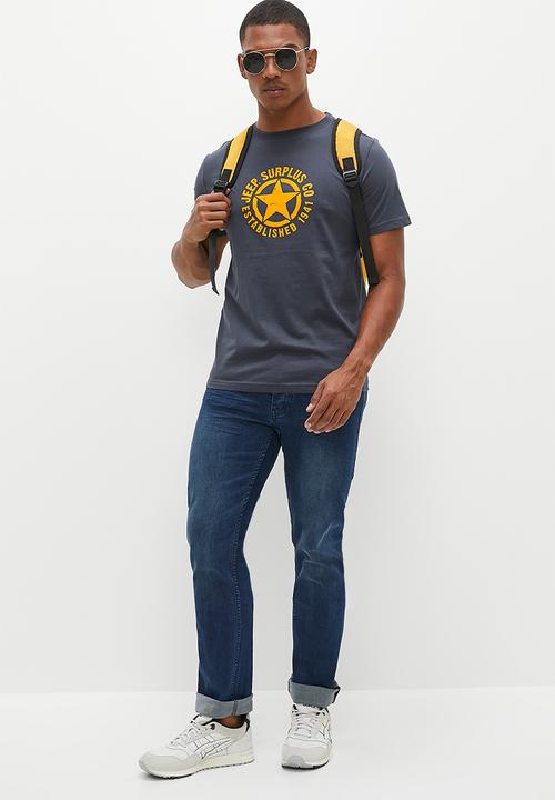 JEEP - Star icon print tee - navy jeep 