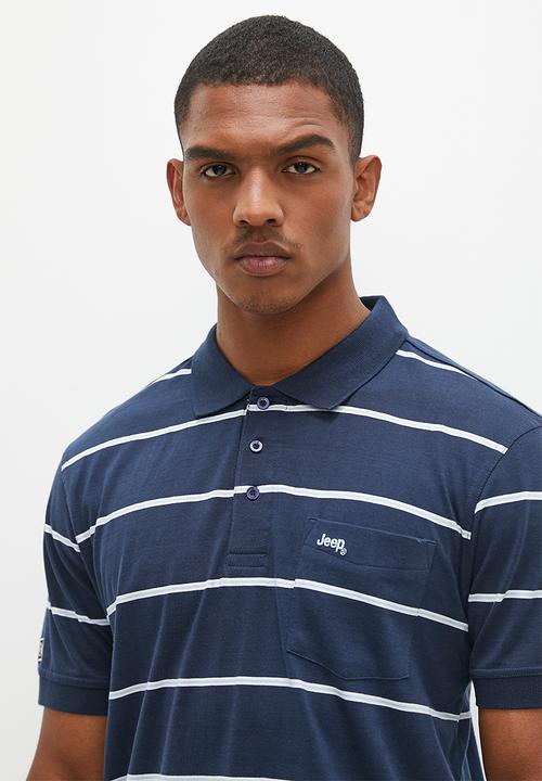 JEEP - Stripe polo - navy