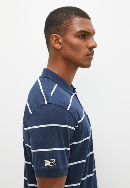 JEEP - Stripe polo - navy