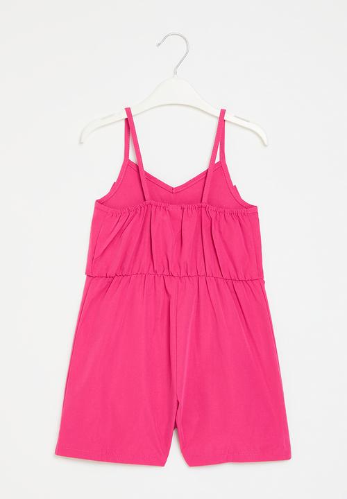 Pop Candy - Bow decor jumpsuit - pink