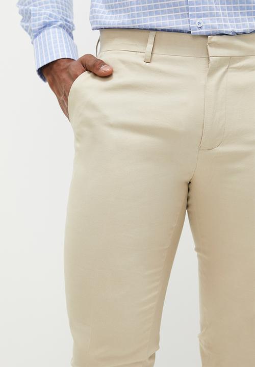 POLO - Men stretch slim fit trouser - neutral 