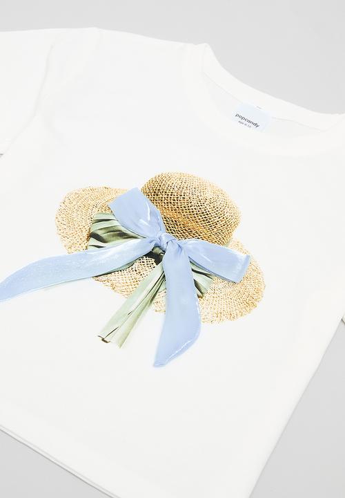 Pop Candy - Skirt & tee set - blue & white
