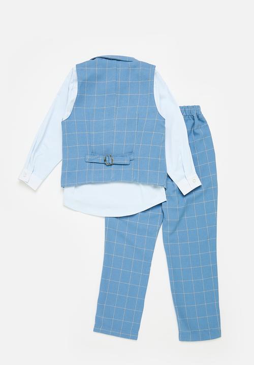 Pop Candy - Plaid suit set - blue 