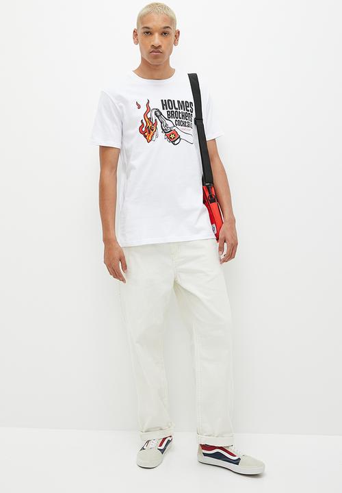 Holmes Bro's - Holmes cocktails tee - white 