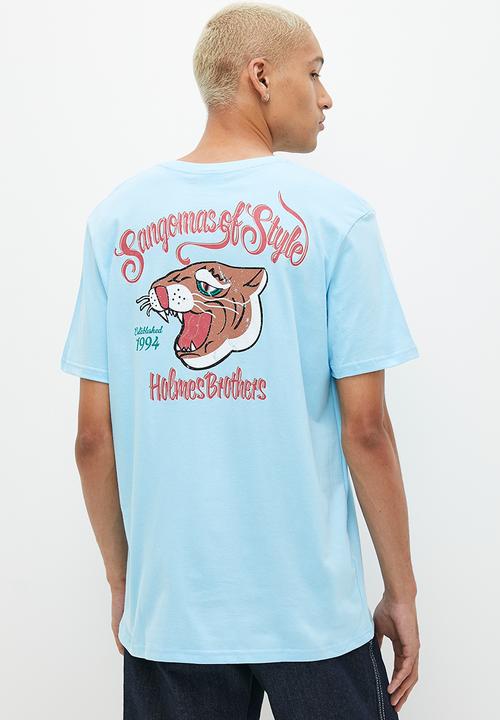 Holmes Bro's - Sangomas tee - mid blue