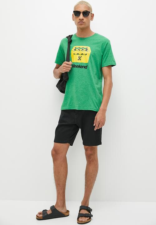 Holmes Bro's - Weekend beer crate tee - bright green