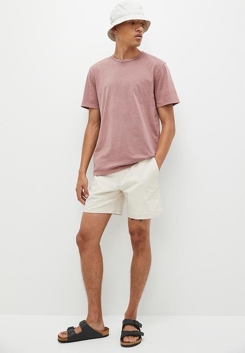 Cotton On - Organic regular fit crew t-shirt - dirty burg 