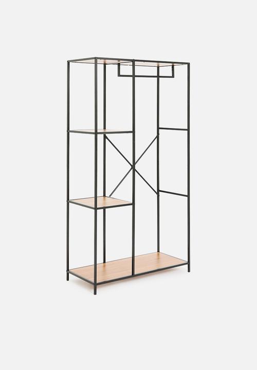 H&S - Jaimie clothing rail - natural & black