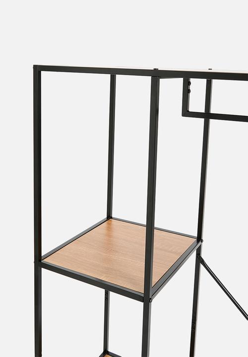 H&S - Jaimie clothing rail - natural & black