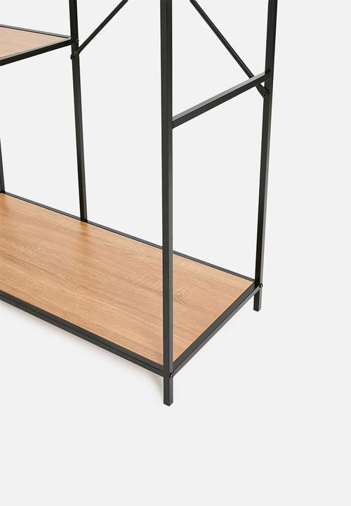 H&S - Jaimie clothing rail - natural & black