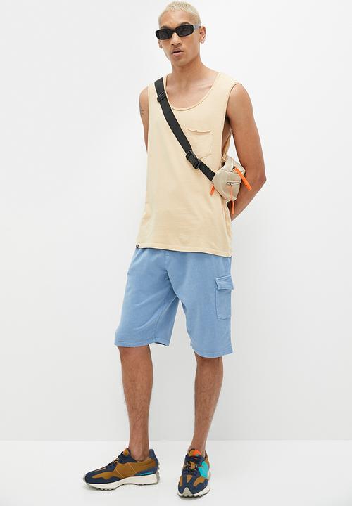 Superbalist - Anda 1UP Utility Sweat Short - Dusty Blue