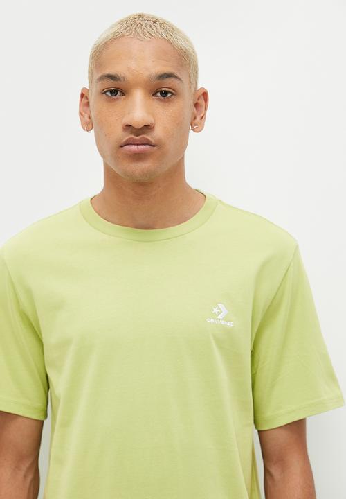 Converse - Converse go-to embroidered star chevron tee - light olive 