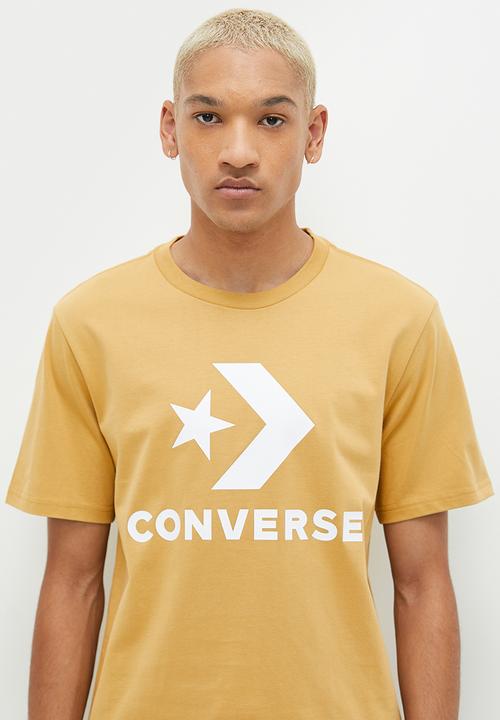 Converse - Converse go-to star chevron logo standard fit T-shirt - tan 