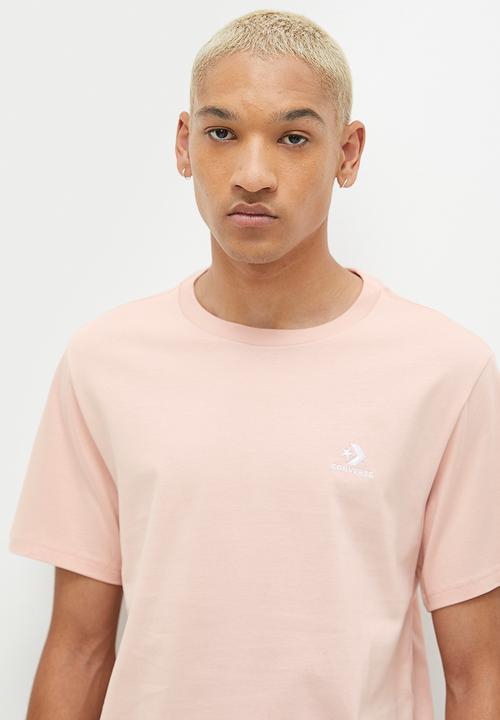 Converse - Converse go-to embroidered star chevron tee - light pink