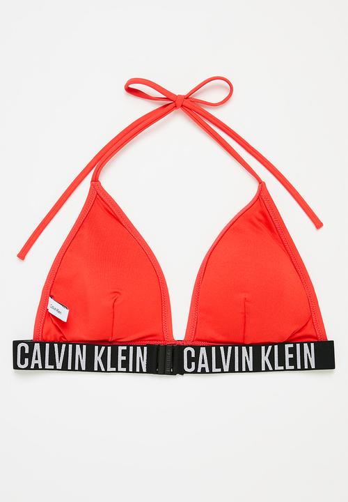 Calvin Klein - Triangle bikini top - bright vermillion