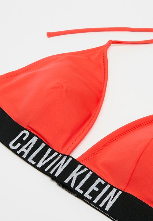 Calvin Klein - Triangle bikini top - bright vermillion