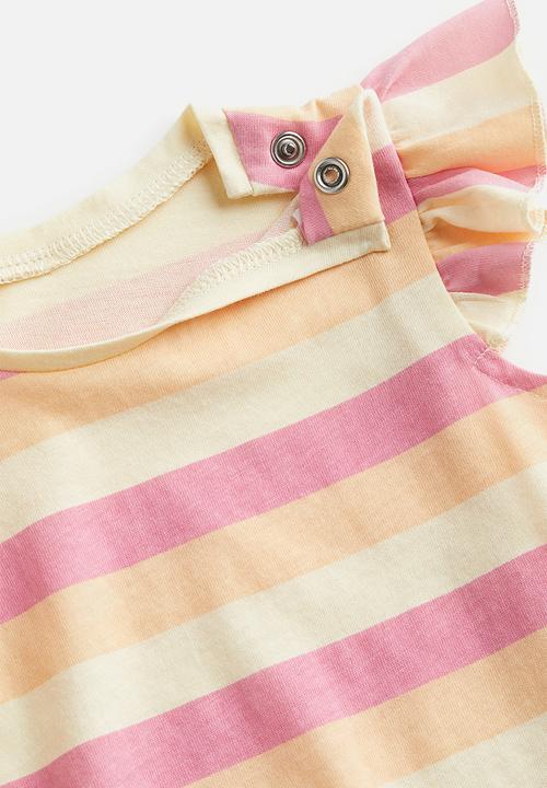 H&M - Printed t-shirt - light yellow striped