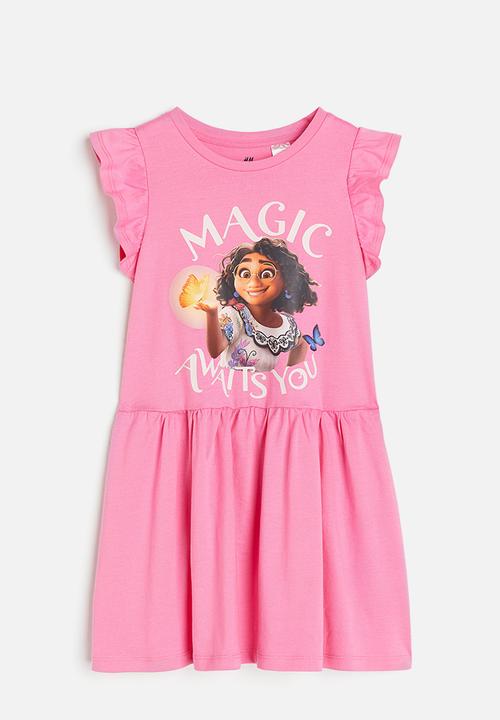 H&M - Printed cotton dress - pink encanto