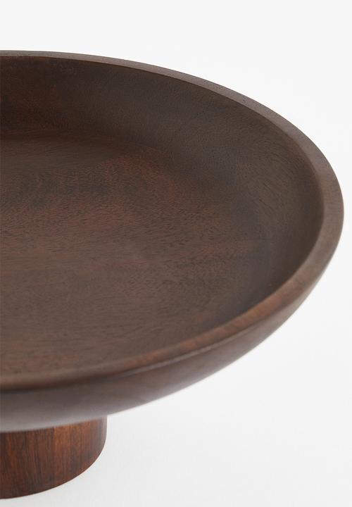 H&M - Wooden pedestal bowl - dark brown