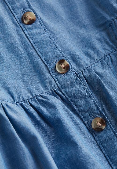 H&M - Cotton shirt dress - blue